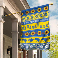 Ukraine Christmas Garden Flag Tryzub With Map Folk Pattern - Wonder Print Shop