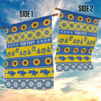 Ukraine Christmas Garden Flag Tryzub With Map Folk Pattern - Wonder Print Shop