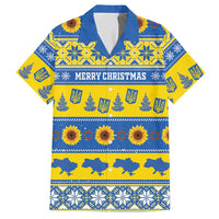 Personalised Ukraine Christmas Hawaiian Shirt Tryzub With Map Folk Pattern - Wonder Print Shop