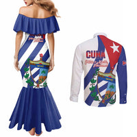 Cuba Liberation Day Couples Matching Mermaid Dress and Long Sleeve Button Shirt Triumph Of The Revolution
