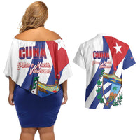 Cuba Liberation Day Couples Matching Off Shoulder Short Dress and Hawaiian Shirt Triumph Of The Revolution - Wonder Print Shop