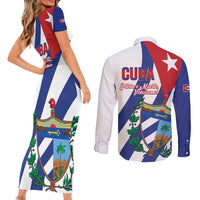 Cuba Liberation Day Couples Matching Short Sleeve Bodycon Dress and Long Sleeve Button Shirt Triumph Of The Revolution - Wonder Print Shop