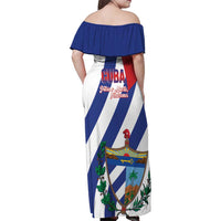 Cuba Liberation Day Family Matching Off Shoulder Maxi Dress and Hawaiian Shirt Triumph Of The Revolution - Wonder Print Shop