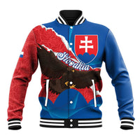 Slovakia Restoration Day Baseball Jacket Happy 1st Of January - Slovak Golden Eagle - Wonder Print Shop