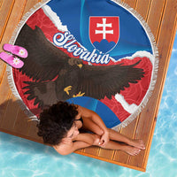 Slovakia Restoration Day Beach Blanket Happy 1st Of January - Slovak Golden Eagle - Wonder Print Shop