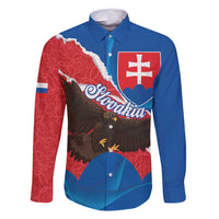 Slovakia Restoration Day Family Matching Long Sleeve Bodycon Dress and Hawaiian Shirt Happy 1st Of January - Slovak Golden Eagle - Wonder Print Shop