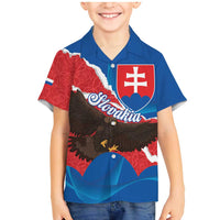 Slovakia Restoration Day Family Matching Mermaid Dress and Hawaiian Shirt Happy 1st Of January - Slovak Golden Eagle - Wonder Print Shop