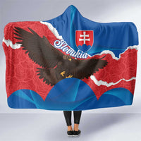 Slovakia Restoration Day Hooded Blanket Happy 1st Of January - Slovak Golden Eagle