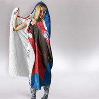 Slovakia Restoration Day Hooded Blanket Happy 1st Of January - Slovak Golden Eagle