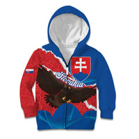 Slovakia Restoration Day Kid Hoodie Happy 1st Of January - Slovak Golden Eagle - Wonder Print Shop