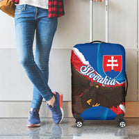 Slovakia Restoration Day Luggage Cover Happy 1st Of January - Slovak Golden Eagle - Wonder Print Shop