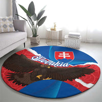 Slovakia Restoration Day Round Carpet Happy 1st Of January - Slovak Golden Eagle