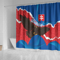 Slovakia Restoration Day Shower Curtain Happy 1st Of January - Slovak Golden Eagle