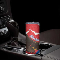 Slovakia Restoration Day Skinny Tumbler Happy 1st Of January - Slovak Golden Eagle - Wonder Print Shop