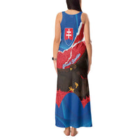 Slovakia Restoration Day Tank Maxi Dress Happy 1st Of January - Slovak Golden Eagle - Wonder Print Shop