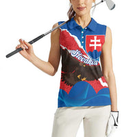 Slovakia Restoration Day Women Sleeveless Polo Shirt Happy 1st Of January - Slovak Golden Eagle - Wonder Print Shop