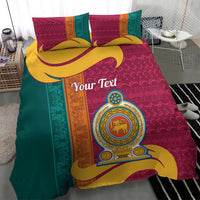 Sri Lanka Independence Day Bedding Set Sri Lankan Lion Mix Sinhalese Pattern - Wonder Print Shop