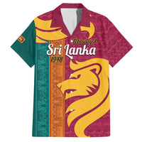 Sri Lanka Independence Day Family Matching Long Sleeve Bodycon Dress and Hawaiian Shirt Sri Lankan Lion Mix Sinhalese Pattern - Wonder Print Shop