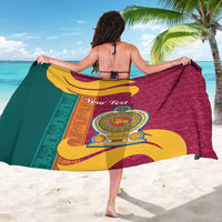 Sri Lanka Independence Day Sarong Sri Lankan Lion Mix Sinhalese Pattern - Wonder Print Shop
