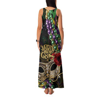 Mardi Gras 2025 Family Matching Tank Maxi Dress and Hawaiian Shirt Beadeds With Gorgeous Mask - Wonder Print Shop
