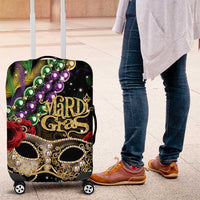 Mardi Gras 2025 Luggage Cover Beadeds With Gorgeous Mask - Wonder Print Shop