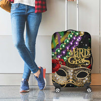 Mardi Gras 2025 Luggage Cover Beadeds With Gorgeous Mask - Wonder Print Shop