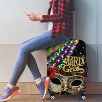 Mardi Gras 2025 Luggage Cover Beadeds With Gorgeous Mask - Wonder Print Shop