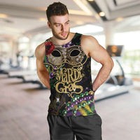 Mardi Gras 2025 Men Tank Top Beadeds With Gorgeous Mask - Wonder Print Shop