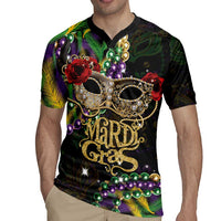 Mardi Gras 2025 Rugby Jersey Beadeds With Gorgeous Mask - Wonder Print Shop