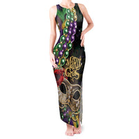 Mardi Gras 2025 Tank Maxi Dress Beadeds With Gorgeous Mask - Wonder Print Shop