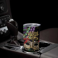 Mardi Gras 2025 Tumbler Cup Beadeds With Gorgeous Mask - Wonder Print Shop