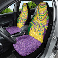 Mardi Gras Car Seat Cover Beadeds Necklace With Fleur De Lis - Wonder Print Shop