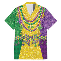 Mardi Gras Family Matching Mermaid Dress and Hawaiian Shirt Beadeds Necklace With Fleur De Lis - Wonder Print Shop