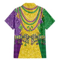Mardi Gras Family Matching Mermaid Dress and Hawaiian Shirt Beadeds Necklace With Fleur De Lis - Wonder Print Shop