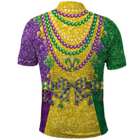 Mardi Gras Polo Shirt Beadeds Necklace With Fleur De Lis - Wonder Print Shop