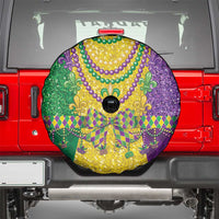 Mardi Gras Spare Tire Cover Beadeds Necklace With Fleur De Lis - Wonder Print Shop