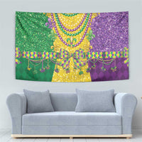 Mardi Gras Tapestry Beadeds Necklace With Fleur De Lis - Wonder Print Shop