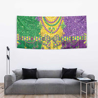 Mardi Gras Tapestry Beadeds Necklace With Fleur De Lis - Wonder Print Shop
