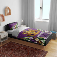 King Mask Mardi Gras Bedding Set Let's Party Beadeds With Fleur De Lis - Wonder Print Shop