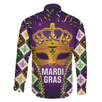 King Mask Mardi Gras Family Matching Mermaid Dress and Hawaiian Shirt Let's Party Beadeds With Fleur De Lis - Wonder Print Shop