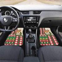 Wales Corgi Christmas Car Mats Seamless Cute Dog Argyle Pattern - Wonder Print Shop