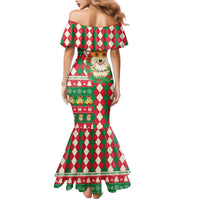Wales Corgi Christmas Family Matching Mermaid Dress and Hawaiian Shirt Seamless Cute Dog Argyle Pattern - Wonder Print Shop