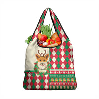 Wales Corgi Christmas Grocery Bag Seamless Cute Dog Argyle Pattern - Wonder Print Shop