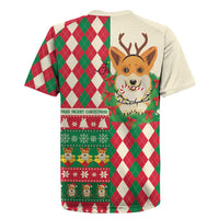 Wales Corgi Christmas Rugby Jersey Seamless Cute Dog Argyle Pattern - Wonder Print Shop