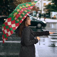 Wales Corgi Christmas Umbrella Seamless Cute Dog Argyle Pattern - Wonder Print Shop