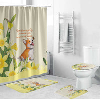 Wales Corgi and Daffodil Bathroom Set Welsh Dog Lovers - Wonder Print Shop