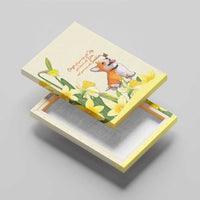Wales Corgi and Daffodil Canvas Wall Art Welsh Dog Lovers - Wonder Print Shop