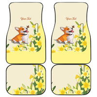 Personalised Wales Corgi and Daffodil Car Mats Welsh Dog Lovers - Wonder Print Shop