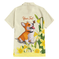 Personalised Wales Corgi and Daffodil Family Matching Mermaid Dress and Hawaiian Shirt Welsh Dog Lovers - Wonder Print Shop