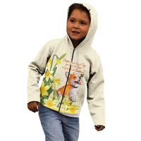 Personalised Wales Corgi and Daffodil Kid Hoodie Welsh Dog Lovers - Wonder Print Shop